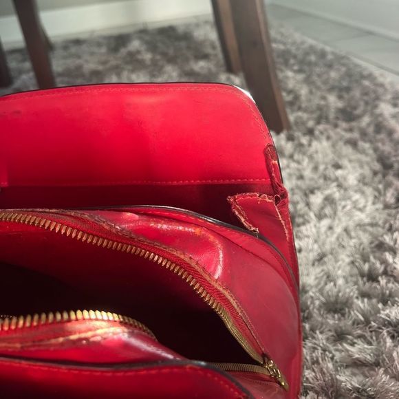 LOUIS VUITTON - Vintage Pont Neuf PM Ventian Red Epi Leather Hand Bag Purse - Picture 8 of 10